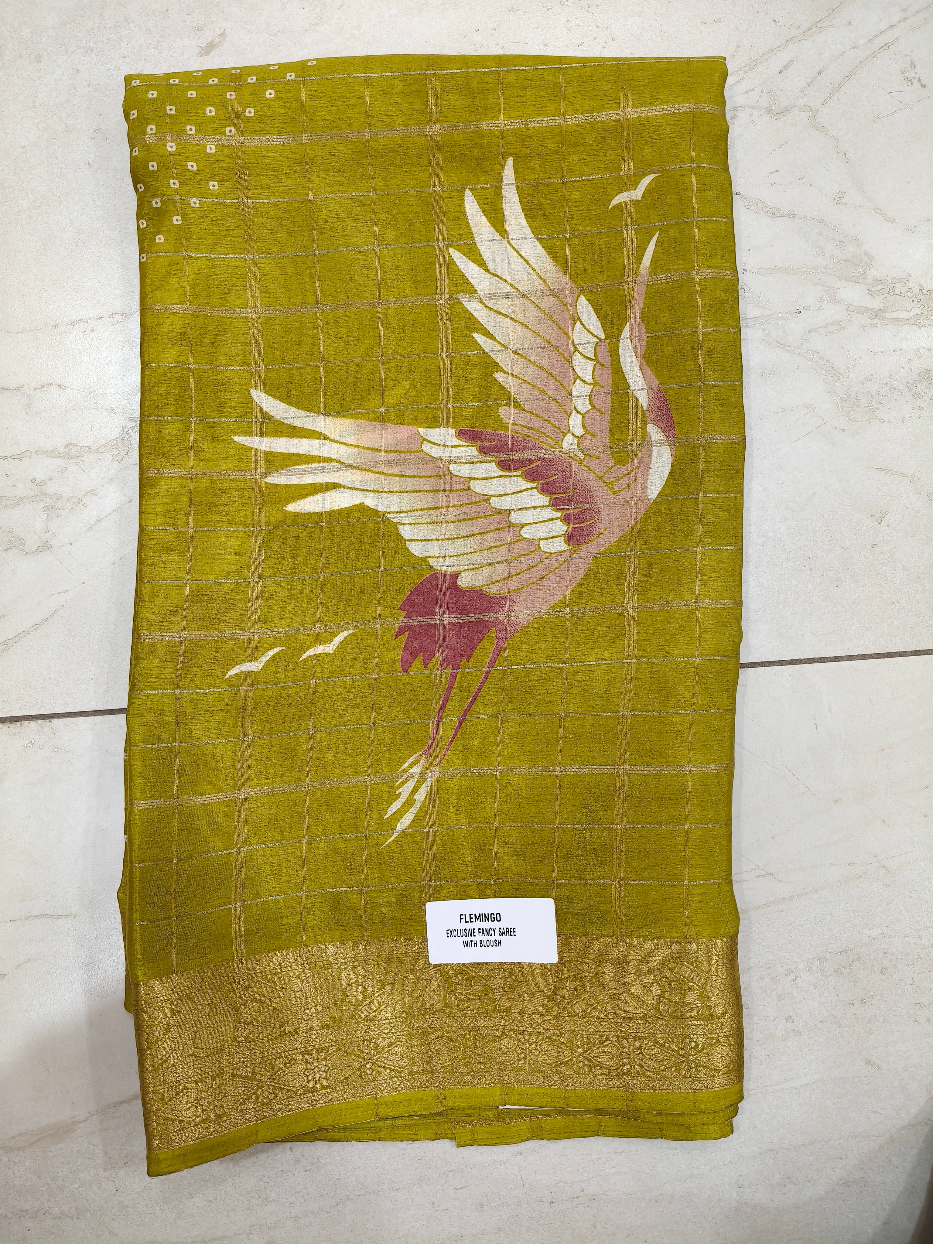 Flamingo saree