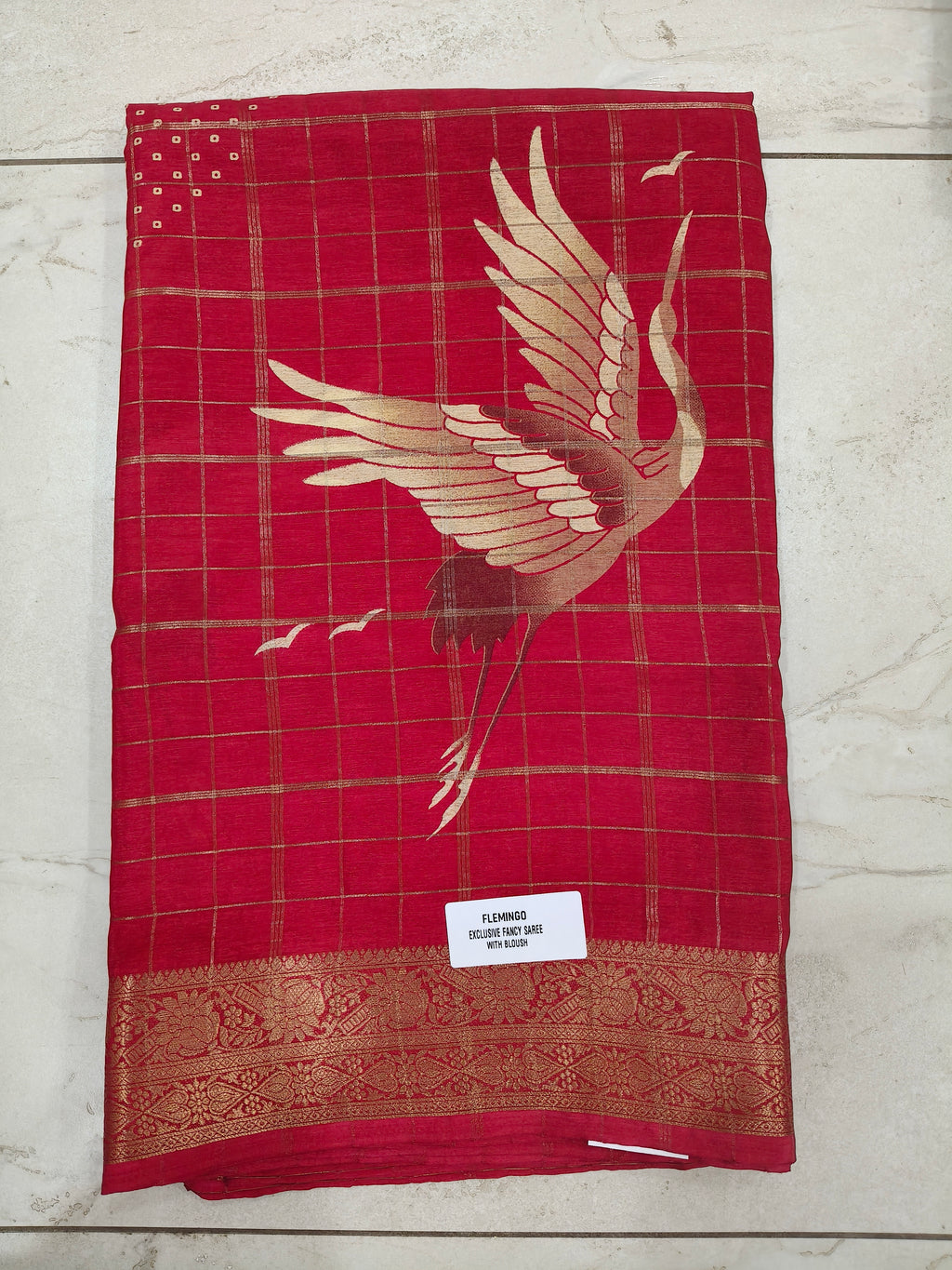Flamingo saree