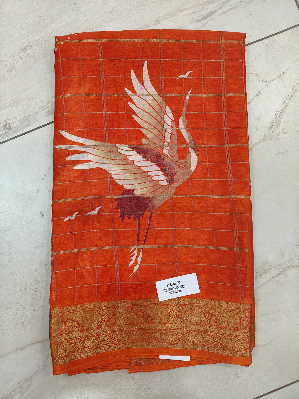 Flamingo saree